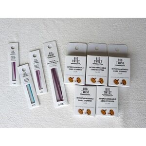 9 Lot Big Twist Circular Knitting Needle US 5 Cord Stopper Tapestry Needle NEW